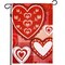 G128 - Valentine's Day Garden Flag, Valentine Themed Decorations - Patchwork Hearts, | 12x18 Inch | Printed 150D Polyester - Rustic Holiday Seasonal Outdoor Flag